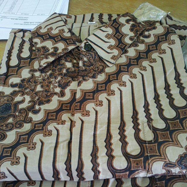 Bswart Batik Hrb026 Kenongo Hem Pendek Padi Pekalongan M L Xl Batik Pria Murah Modern Grosir