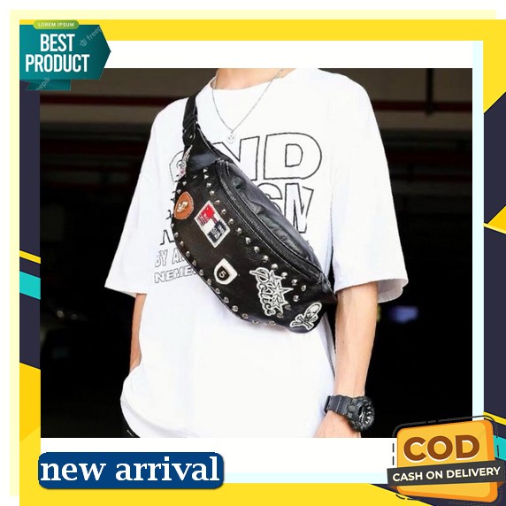 Waisbag Cowo Murah Tas Selempang Cowok Import Tas Weisbag Waistbag Pri Tas Selempang Pria Billy Push