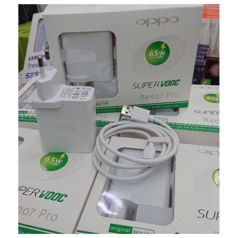 Charger Oppo Ori 100% Reno 7 Pro Fast Charging Colokan V8/Micro