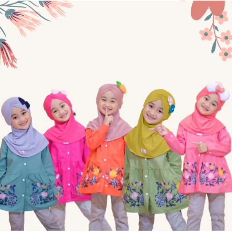 tunik anak bordir size 4-12 by shalu.kids