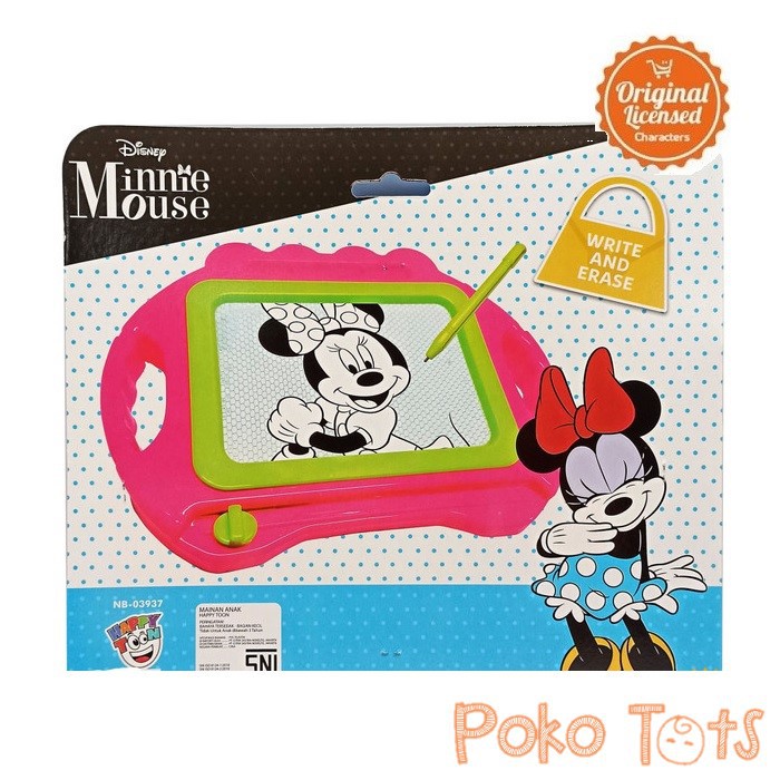 Happy Toon Minnie Mouse Doodle Drawing Board Color Papan Gambar Warna