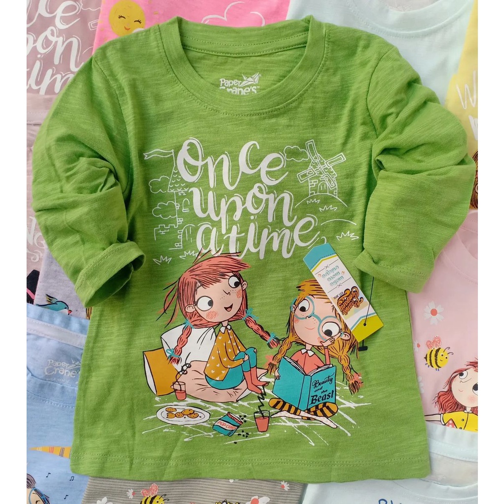 KAOS PANJANG ANAK PEREMPUAN MOTIF LUCU USIA 7-12 TAHUN