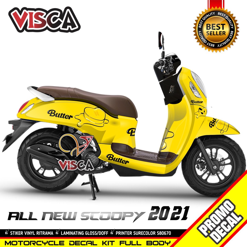 Decal Stiker Scoopy 2021 Striping Fullbody Scoopy 2021 Stiker Honda Scoopy New  BTS Butter