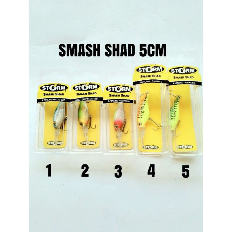 Lure Umpan casting Storm Smash Shad 5cm