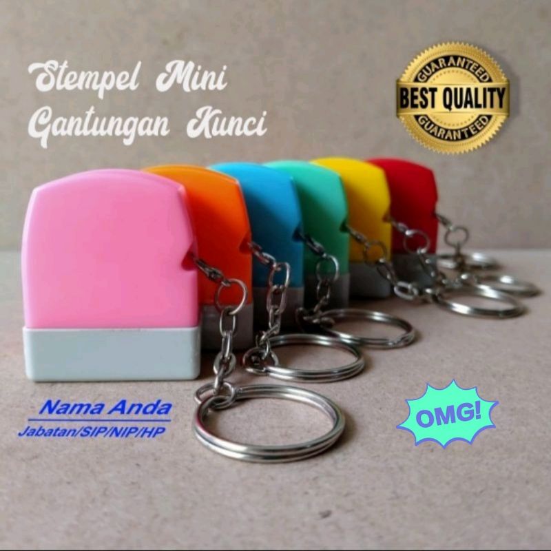 Stempel Nama Stempel Gantungan Kunci 10x27mm Stempel Otomatis Stempel Flash Dokter Perawat Bidan Guru Stempel Toko Stempel Lunas Stempel ASN Stempel NIP dan SIP Costum Free Desain