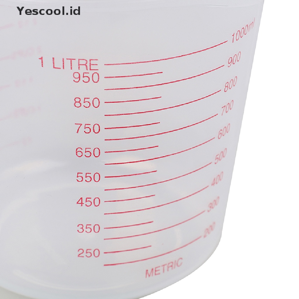 Gelas Ukur Kapasitas Besar 250 / 500 / 1000ml Bahan Plastik