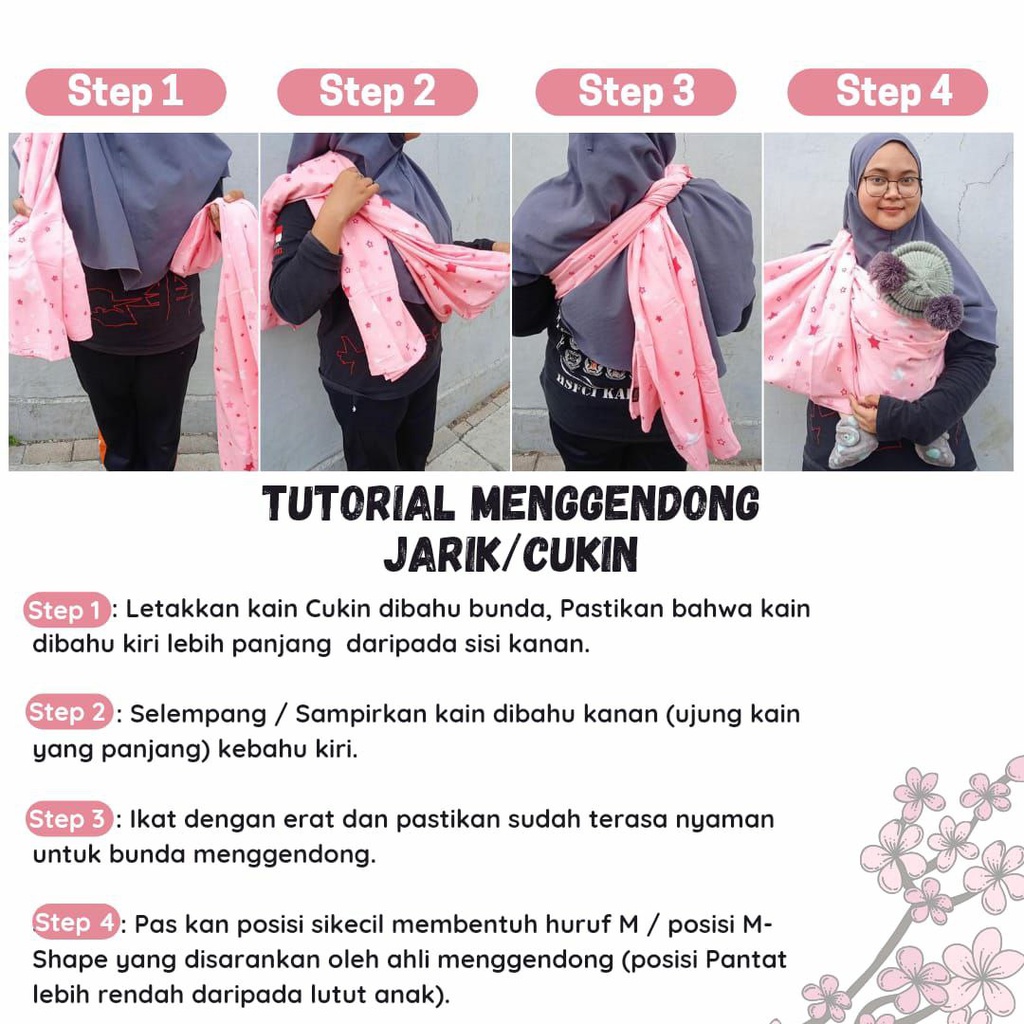 Cukin Karakter | Jarik Kartun | Selendang Gendong 100 x 240 cm Gendongan Bayi Kain