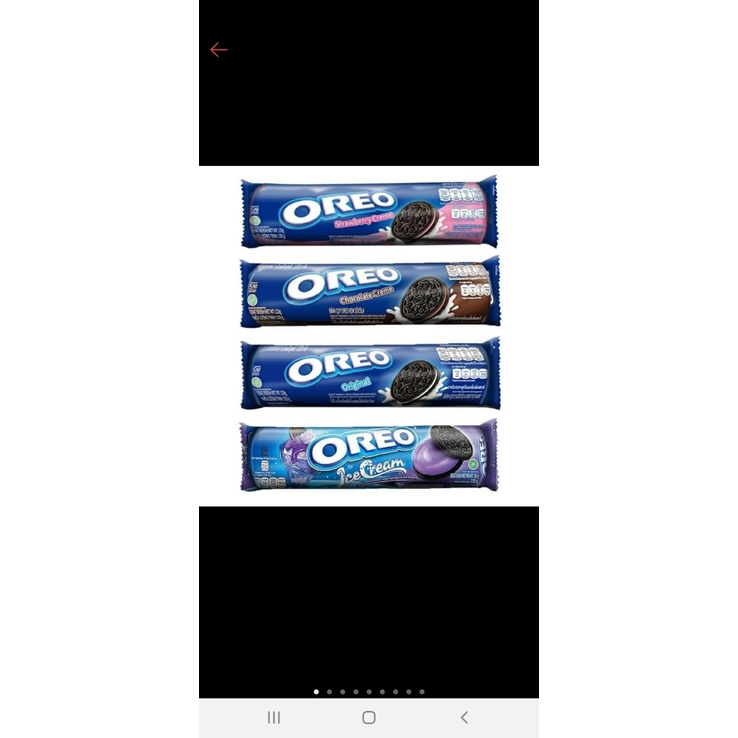 

Oreo Biskuit Roll Coklat, Strawberry, Vanila, Ice Cream 123,5 g