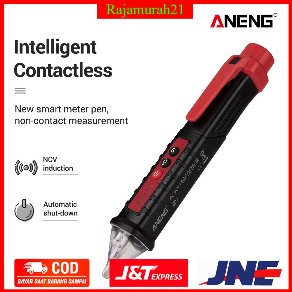 ANENG Tester Pen Non Contact AC Voltage Alert Detector 12 - 1000 V - Black -  MBOT0DBK