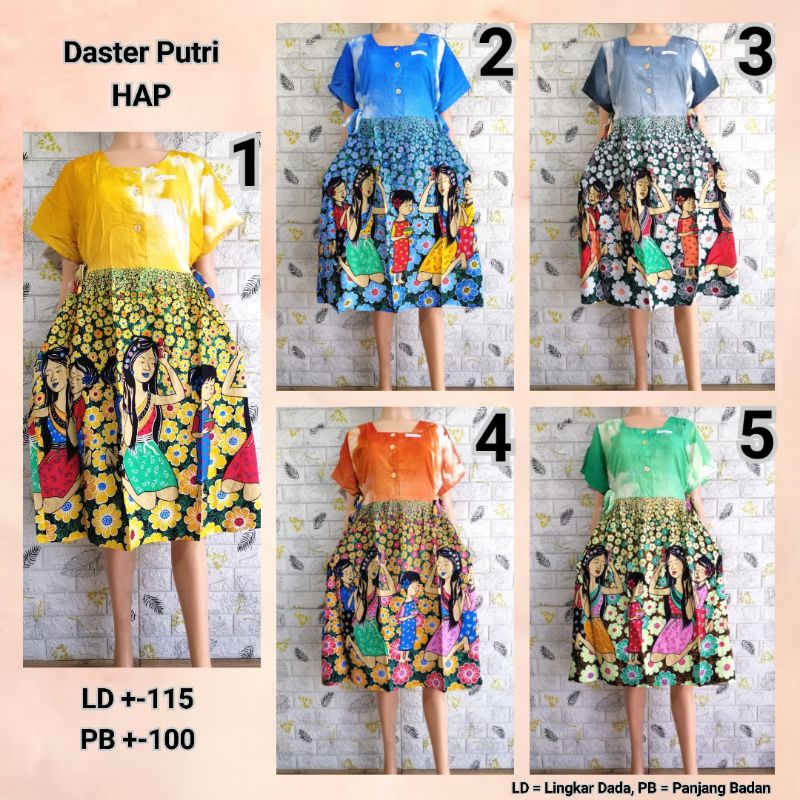 Daster Putri HAP LD 115 Adem Busui Friendly Bu Tejo TAMBU + MRD