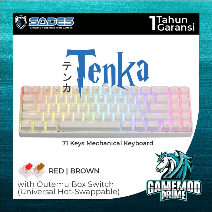 Keyboard Gaming Mechanical Sades Tenka / Outemu Universal Hotswappable