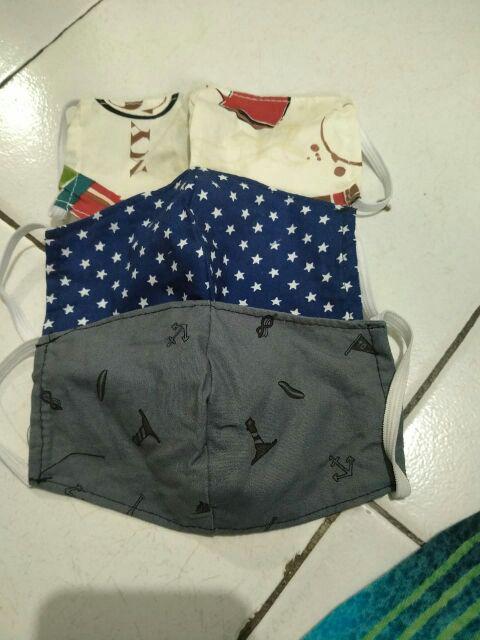 Sale! Masker Anak 2 Ply Bisa Direfil Tisu Bahan Katun / Termurah