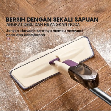 Rumah_kita2020 Pel Praktis Putar Pel lantai multifungsi Pel Bentuk Persegi Panjang Untuk Perlengkapan Rumah pel lantai praktis ultra mop Dry&amp;Wash 2 sekat Bucket + kain pel COD MURAH Alat Pel Smart Flat Mop Peras Otomatis Tangan NO Kotor