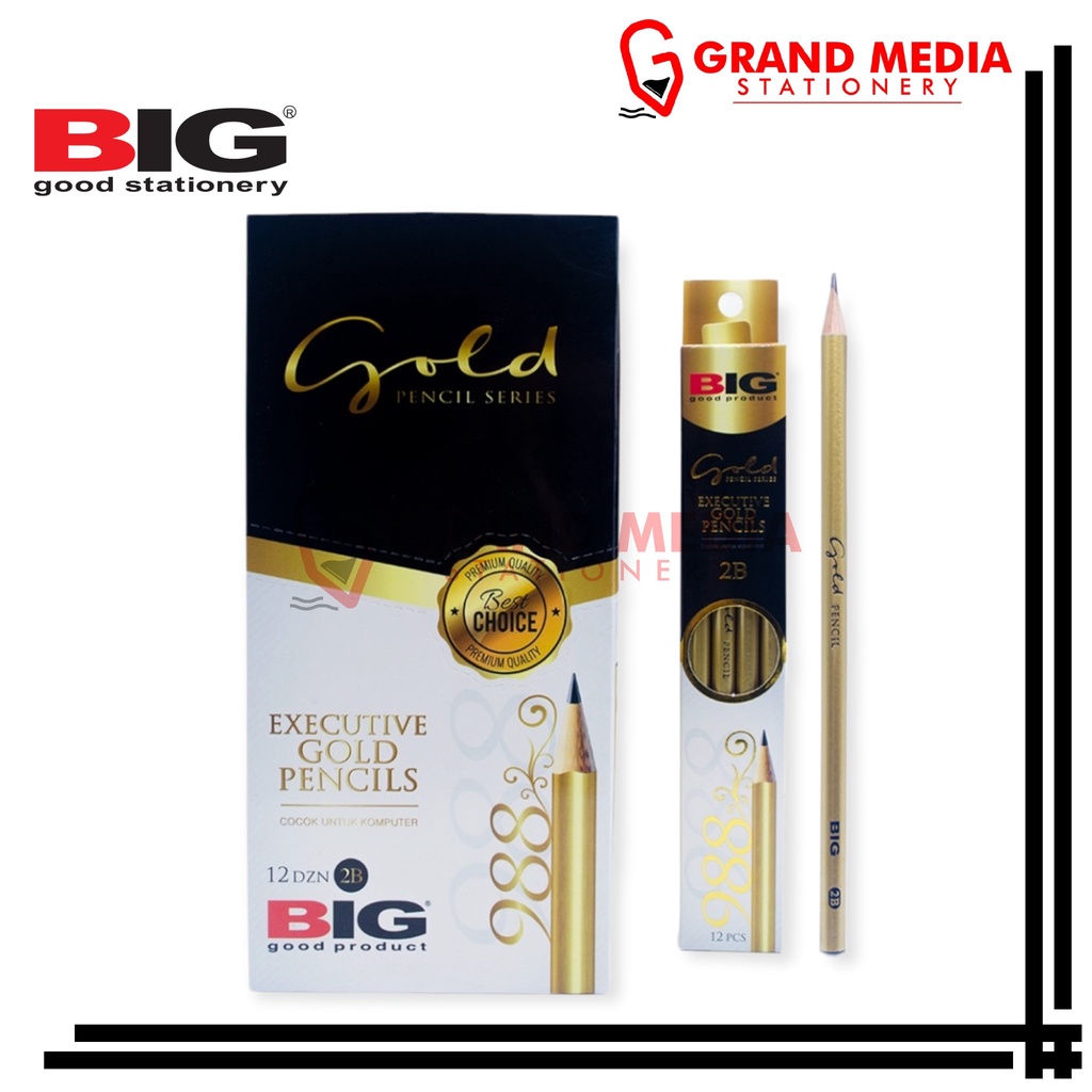 

[GRAND MEDIA] PENCIL / PENSIL BIG 2B PREMIUM GOLD PS-988 / 1PCS