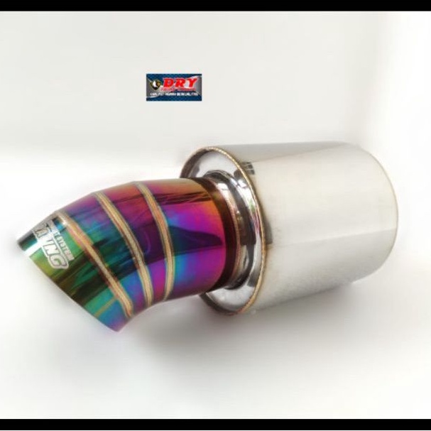 KNALPOT MOBIL JS RACING RAINBOW FULL STENLESS UNIVERSAL MUFFLER