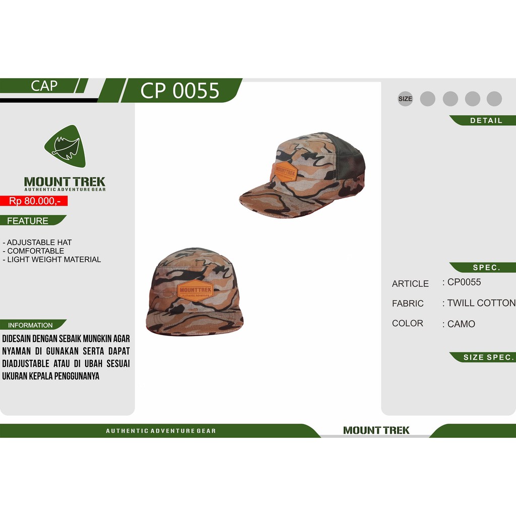 Topi Camo Pria CP0055 Mount Trek