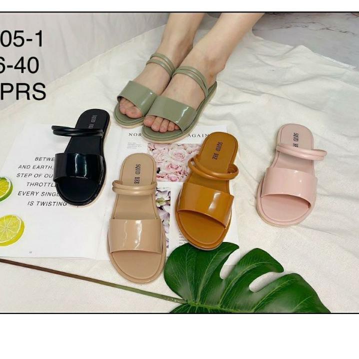 DSW 1205-1 Squid Bee Sendal Jelly wanita Tali Polos Terlaris