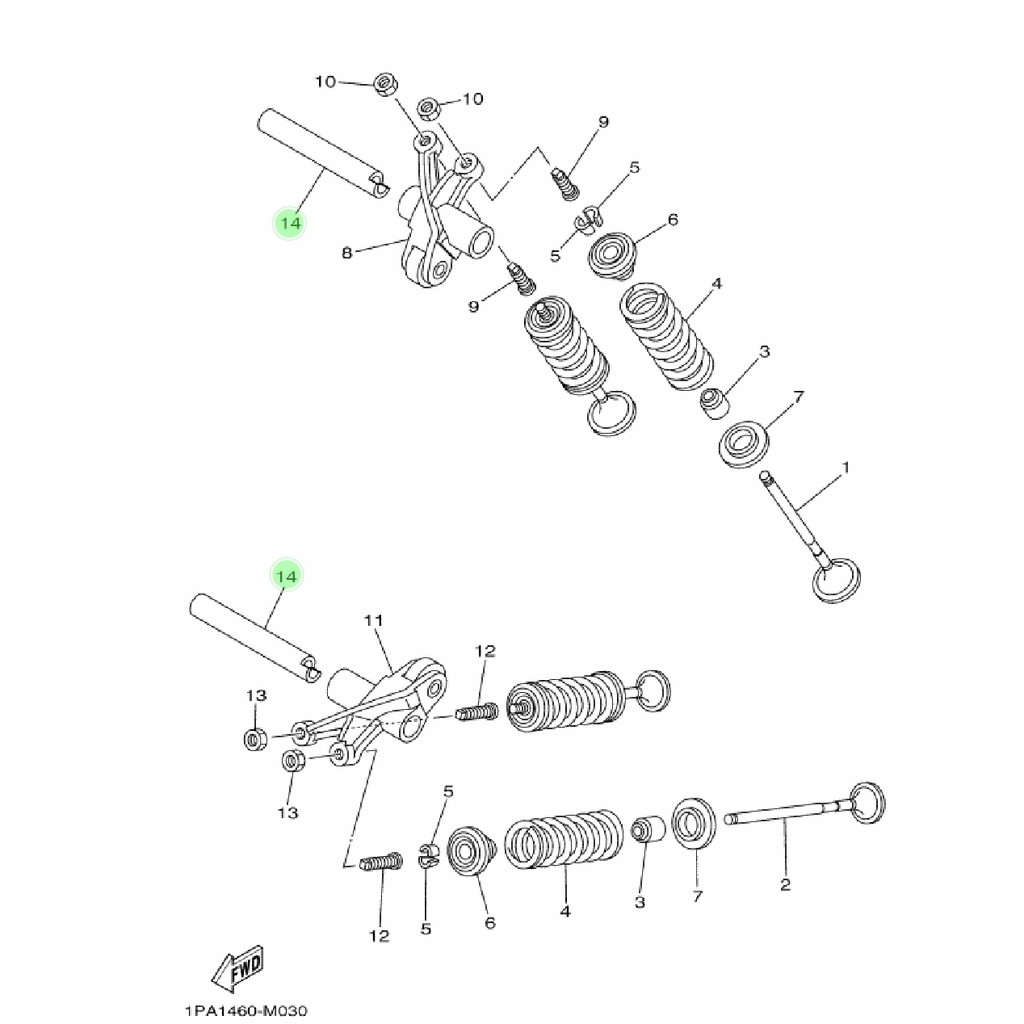 AS PEN PLATUK KLEP ROCKER ROKER ARM VIXION NEW BK8 NVL NVA JUPITER MX 135 LAMA OLD ORI 1S7-E2156-00