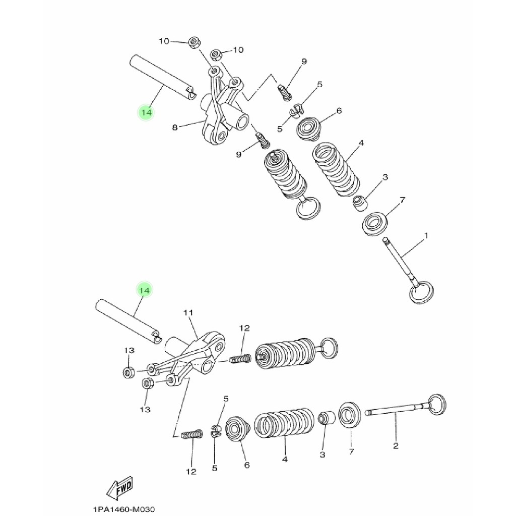 AS PEN PLATUK KLEP ROCKER ROKER ARM VIXION NEW BK8 NVL NVA JUPITER MX 135 LAMA OLD ORI 1S7-E2156-00