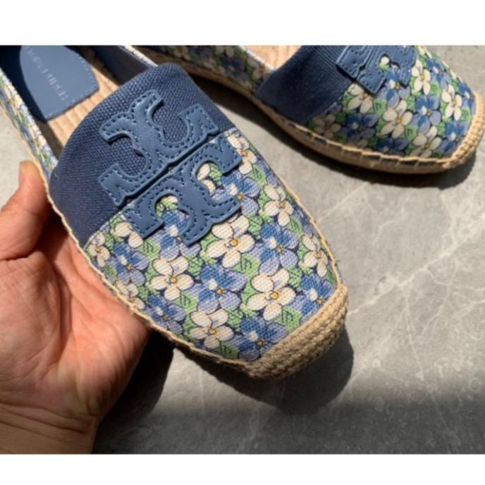 (100% ORIGINAL) TORY BURCH Shoes Weston Flat Terrace Ditsy Espadrille