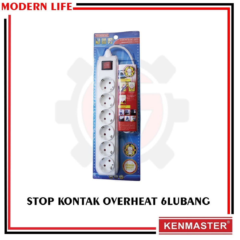 Kenmaster Stop Kontak Overheat SNI - 6 LUBANG