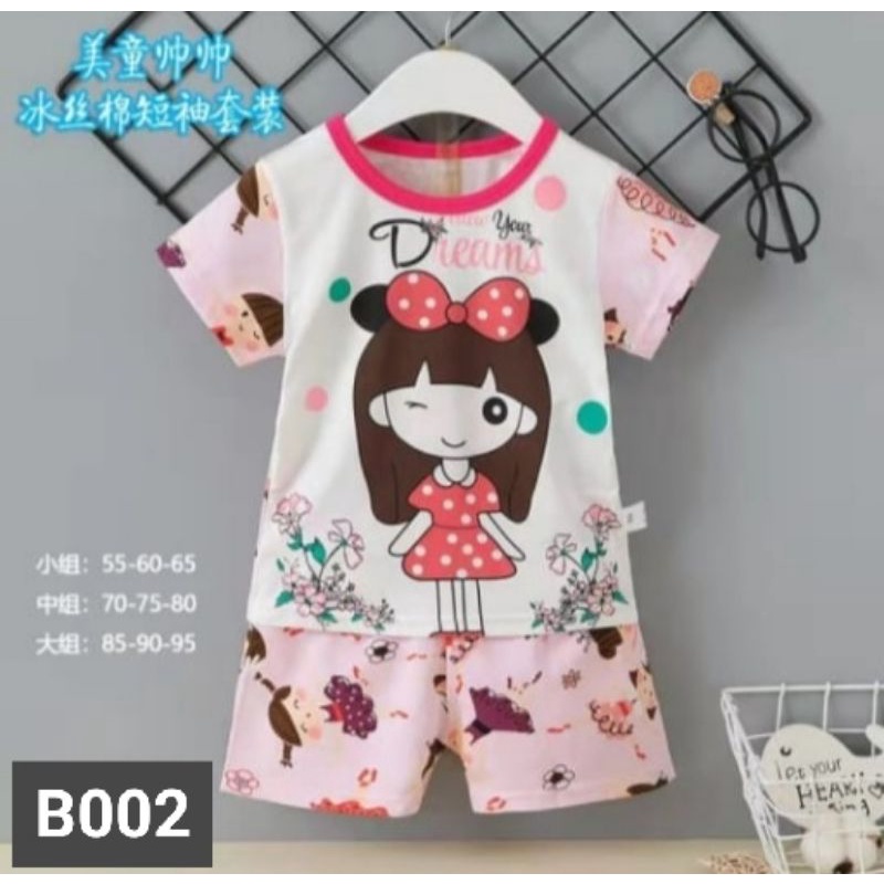 Piyama Pendek Anak 1-3th Uk.55.60.65 IMPORT Good Quality / Setelan hari hari