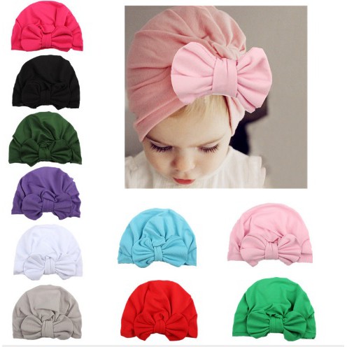 C51 Turban bayi /topi kain bayi import motif pita bulat