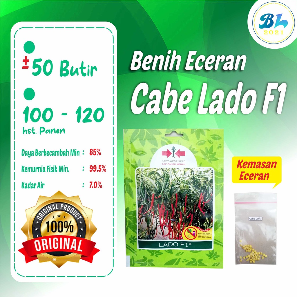 Benih Bibit Cabe Keriting Lado F1 Eceran - Cap Panah Merah