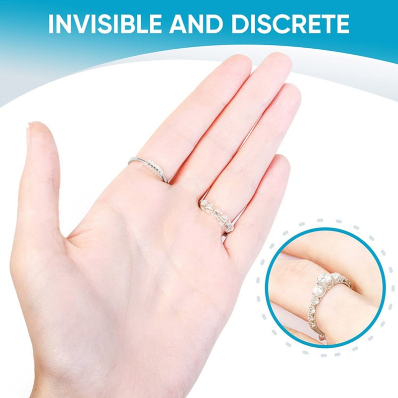 Siy 1 Set Alat Pengukur Ukuran Cincin Invisible Transparan Adjustable