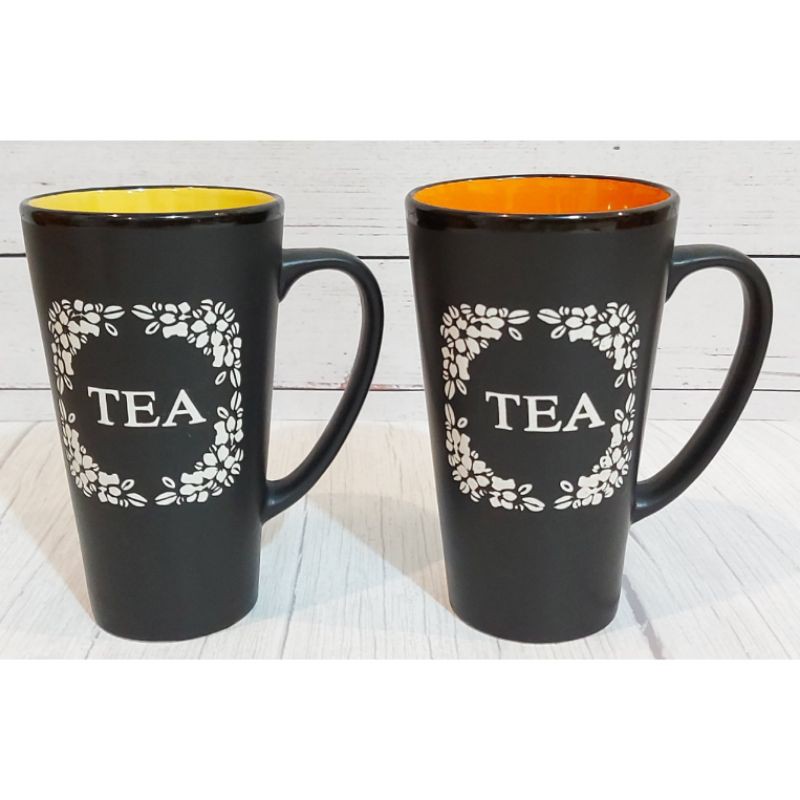 TEA TALL BLACK MUG CUP