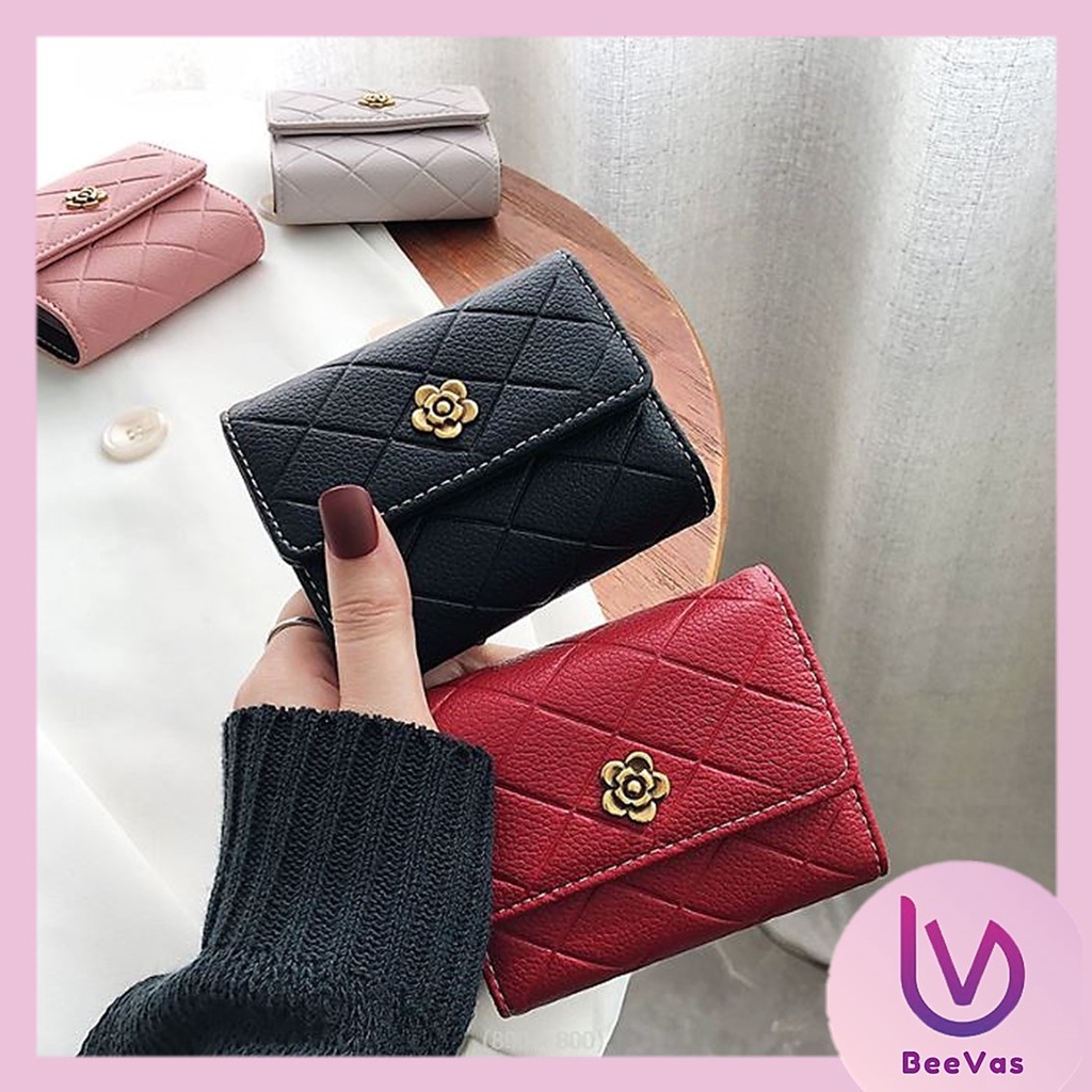 BV.ID DL460 DOMPET LUCU MINI MOTIF BUNGA  WANITA CEWEK KECIL KOIN KARTU WALLET FASHION COD