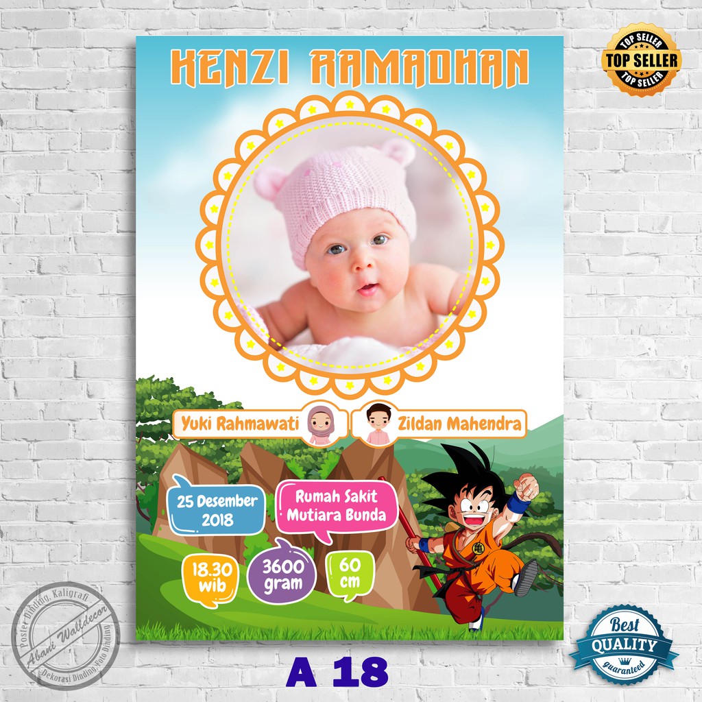 Abani Store Custom Biodata Bayi Edit Foto Kelahiran Anak Bio Baby Desain Menarik Soft File Saja-A 18