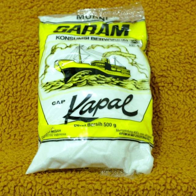 Garam beryodium cap kapal 500 gram
