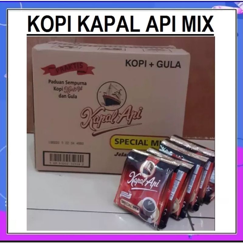 KOPI KAPAL API MIX PLUS GULA SIAP SEDU 1 SACHET RENCENG 5 PIS