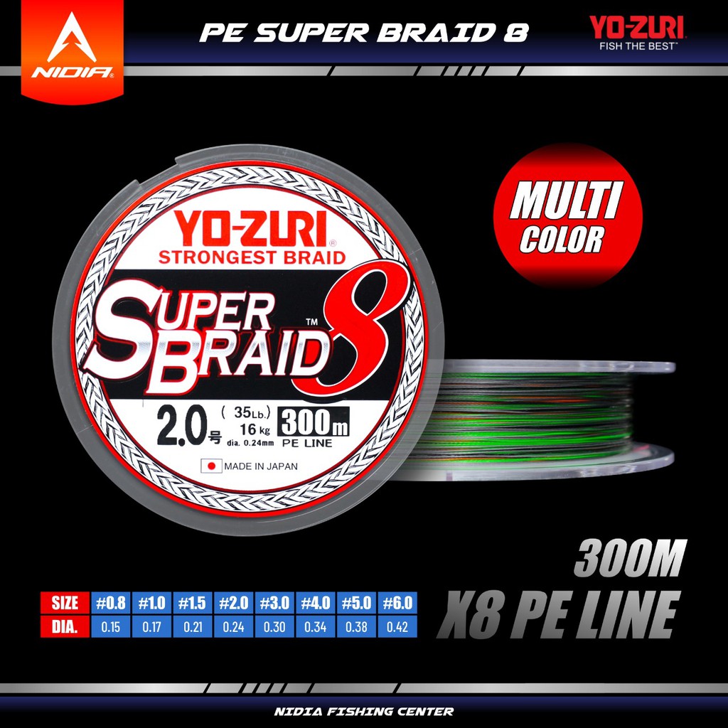 SENAR PANCING PE Yozuri Superbraid 8 300 Meter