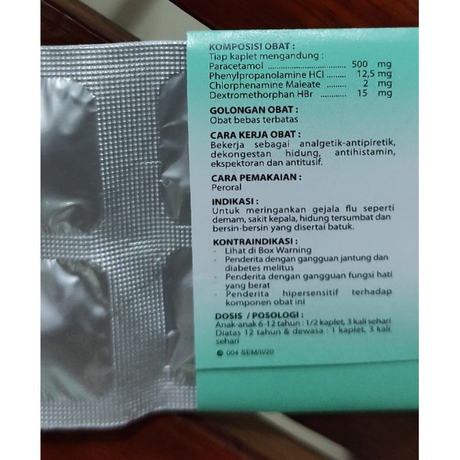 Alpara 10 Tablet / Obat Batuk / Pilek / Demam / Sakit Kepala / 10 Tablet