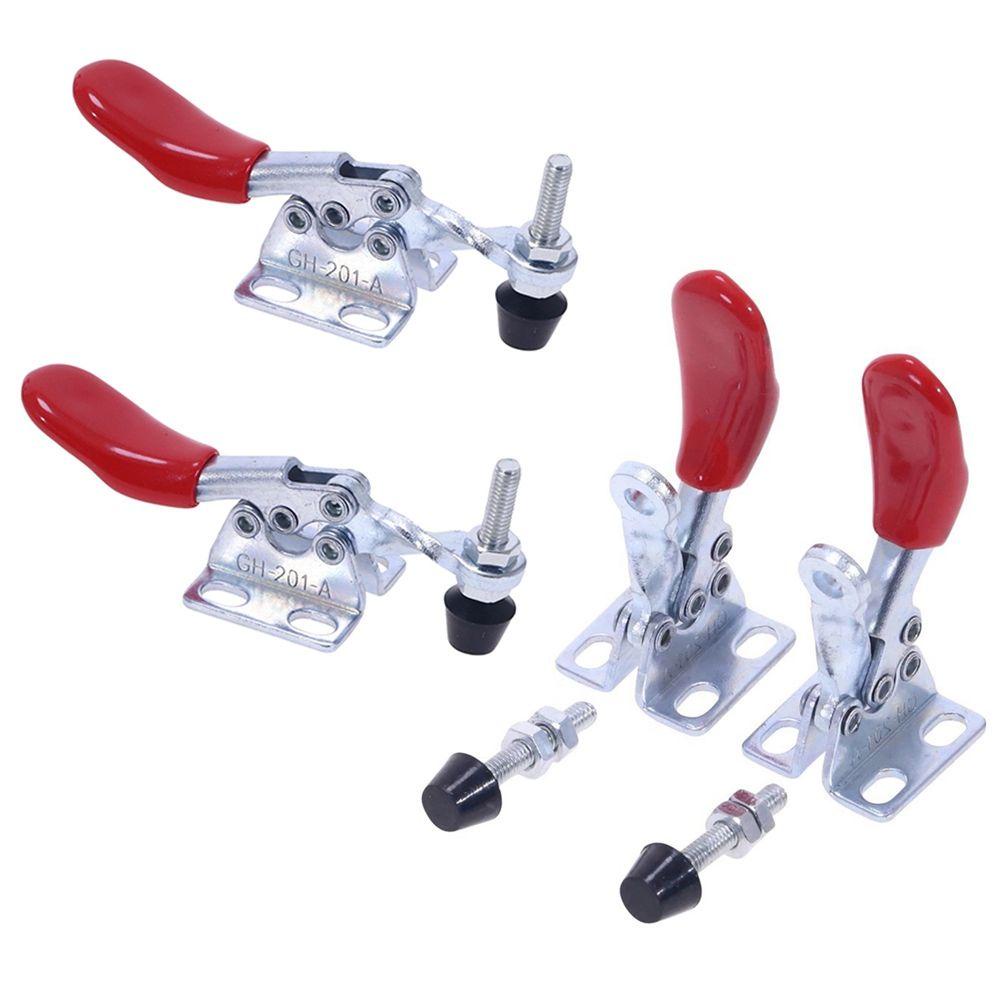 Rebuy Toggle Clamp GH-201A 4pcs Horizontal Quick Release Klem Set Joinery Klem Alat Pertukangan