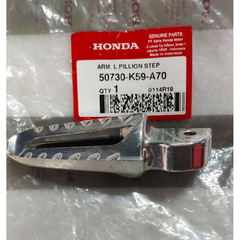 Arm L Pillion Footstep Kiri New Vario 125 Vario 150 K59J Ori Honda 50730K59A70