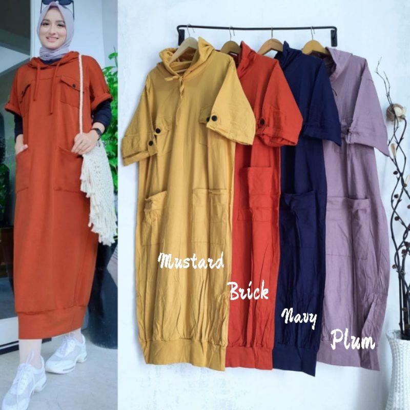 KINAN MIDI DRESS JUMBO / DRESS HODY KAOS COMBET