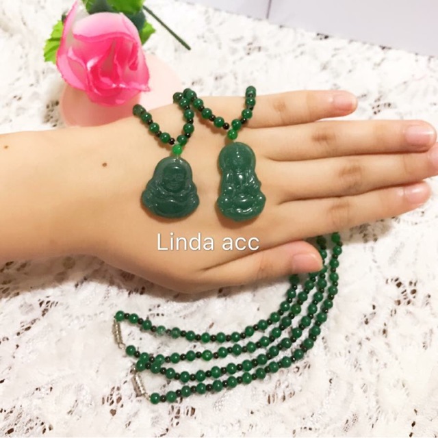 kalung giok dewi n budha giok asli