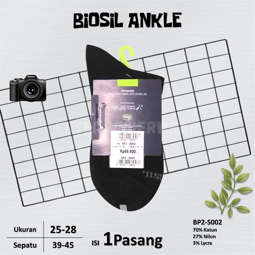 KAOS KAKI PRIA DEWASA ANKLE SOCK BIOSIL BP2 ISI 1Pasang