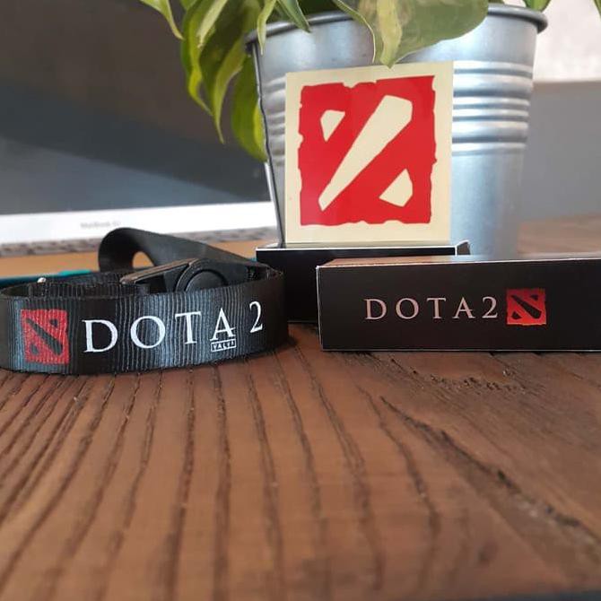 TERLARIS & TERLENGKAP JUAL TALI GANTUNGAN ID CARD / LANYARD ID CARD DOTA 2 PREMIUM MURAH