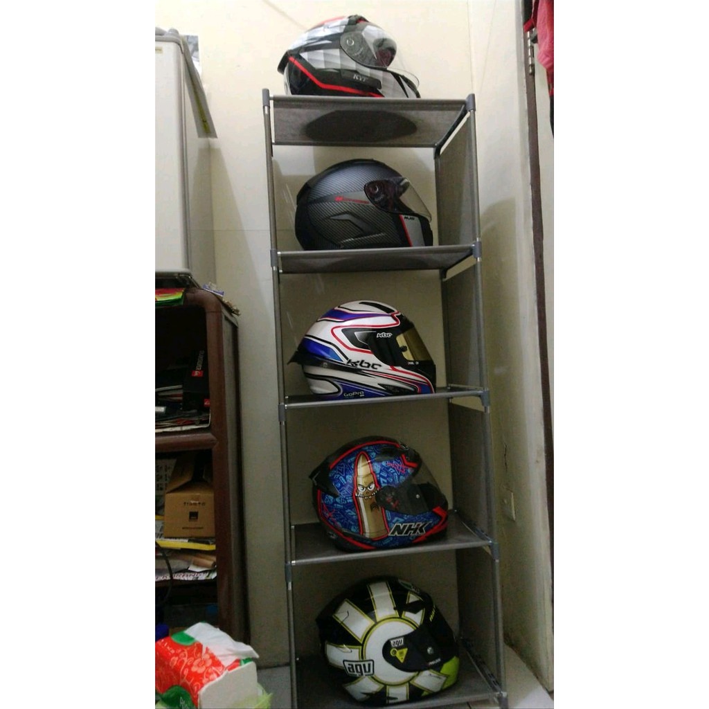  Rak  helm  lebih luas muat banyak helm  spare part Shopee  