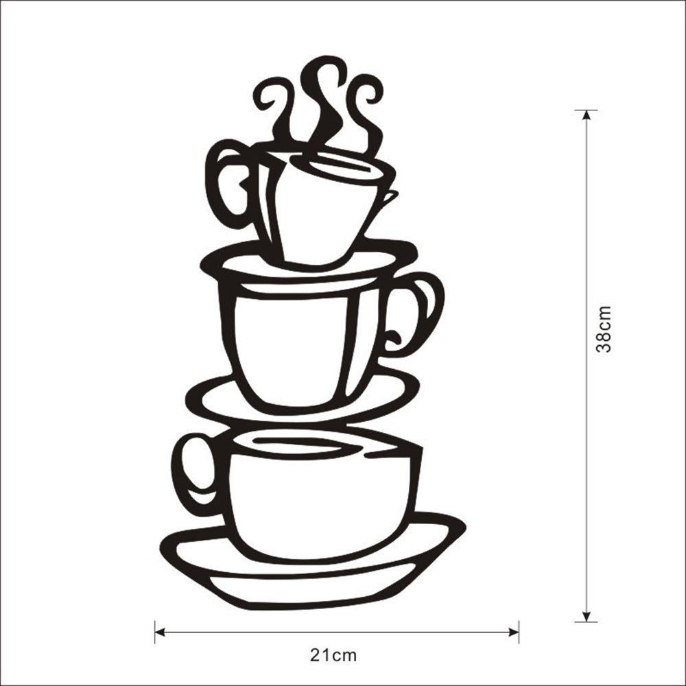 R-bunga Stiker Dinding Populer Fashion Vinyl Removable DIY Cafe Decals