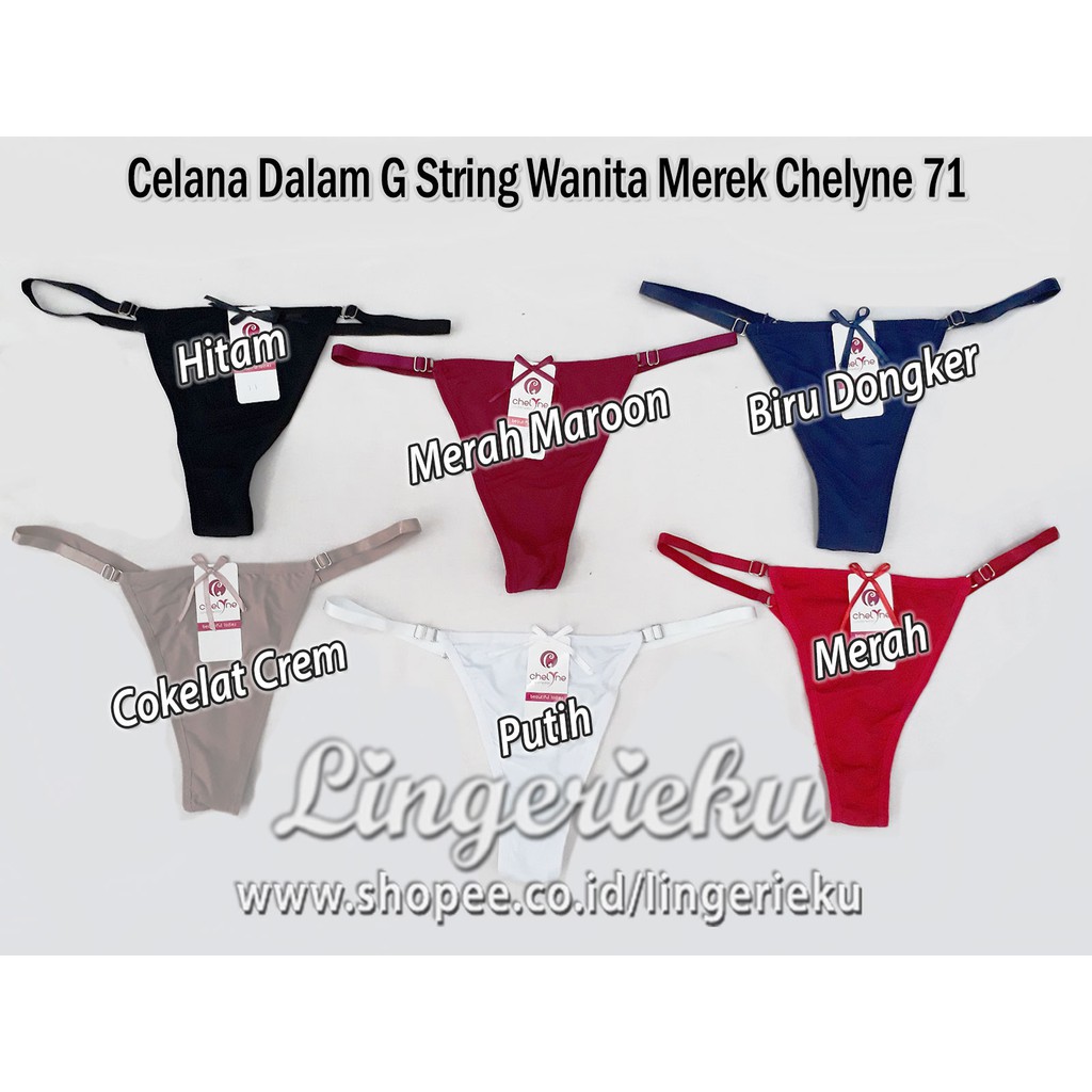 Chelyne  Ecer Celana Dalam G String Wanita Seksi Termurah