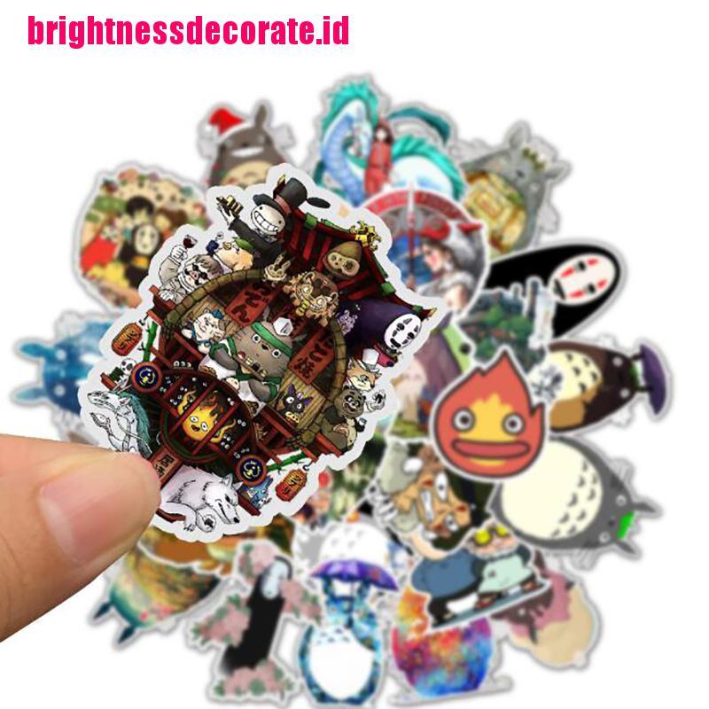 BrightID 50Pcs miyazaki hayao classic Japan anime sticker For bike laptop book motorcycle