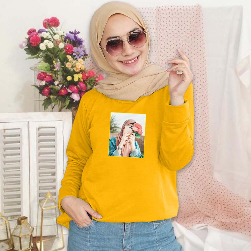 SWEATER WANITA CREWNECK, HIJAB KAMERA PAKAIAN WANITA.