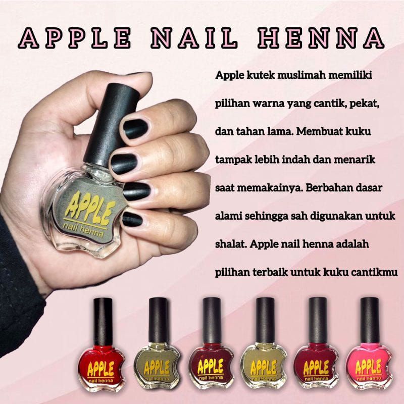 APPLE NAIL HENNA // HENNA APPLE NAIL // TUFFAH NAIL HENNA