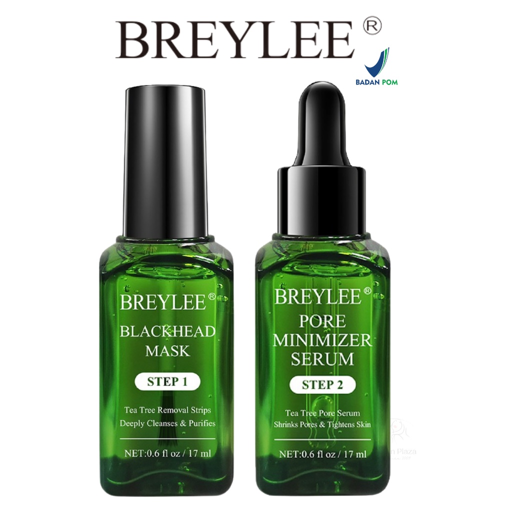 BREYLEE Step 1 Blackhead Remover Mask | Step 2 Pore Minimizer Serum 17ml BPOM