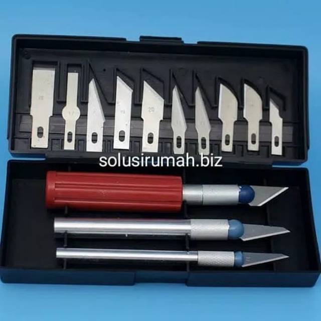 PISAU UKIR PAHAT KAYU SET HOBBY KNIFE SET 13 PCS